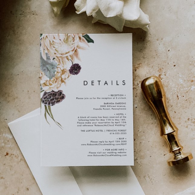 White Floral Details Enclosure Card (Creator Uploaded)