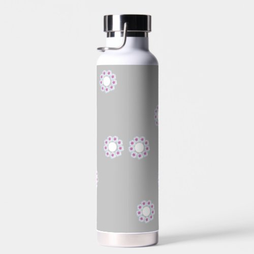 White floral elegance  water bottle