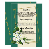 white floral elegant geometric framwedding program