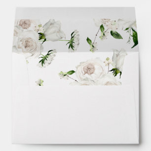 White Floral Envelope