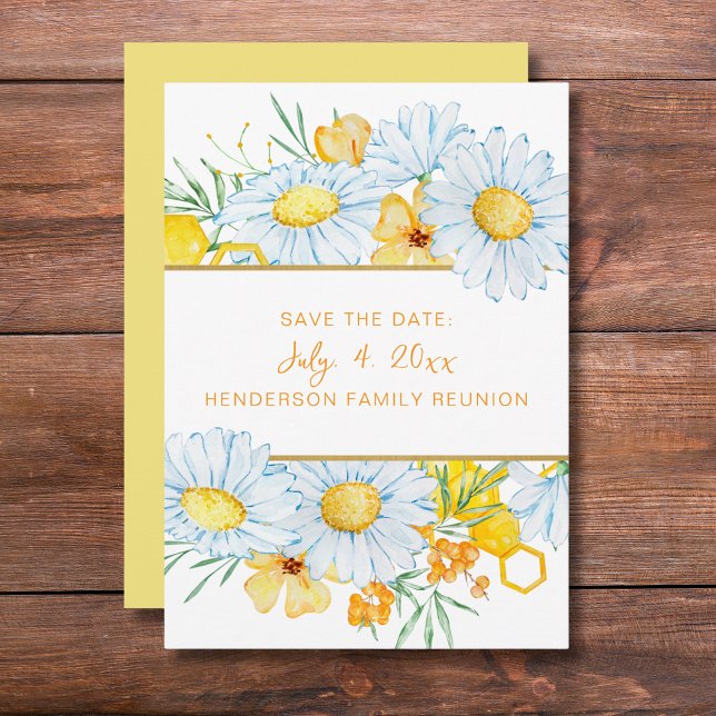 White Floral Family Reunion Save the Date Invitation (Creator Uploaded)