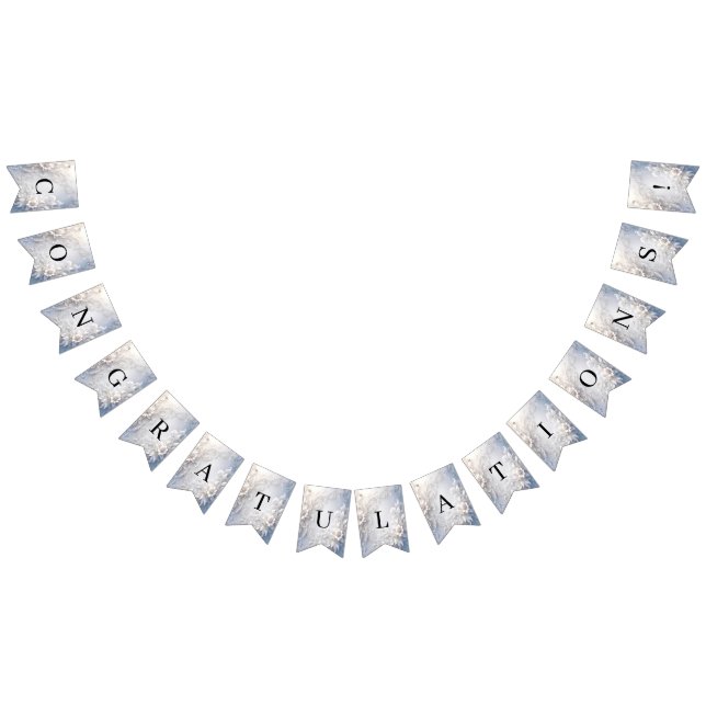 White Floral Flourish Bunting Flag (All)