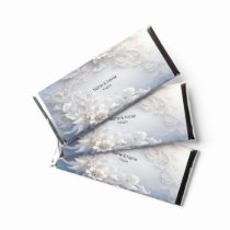 White Floral Flourish Hershey Bar Favors