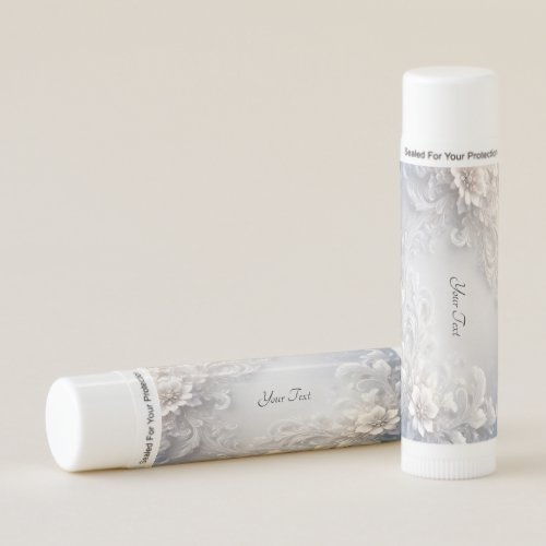 White Floral Flourish Lip Balm
