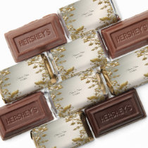 White Floral Gold Ornate Hershey's Miniatures