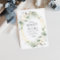 White floral golden frame wedding invitation