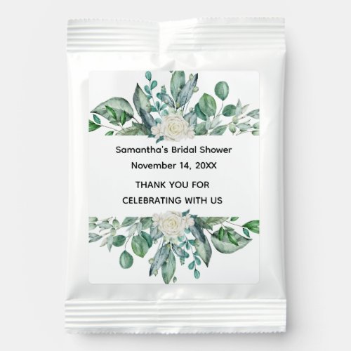 White Floral Greenery Bridal Shower Favors Margarita Drink Mix