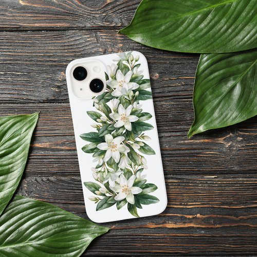White Floral Greenery Flowers  Case_Mate iPhone 14 Case