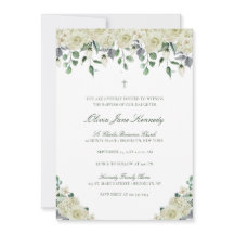 White Floral & Greenery Photo Baptism