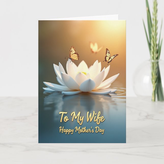 White Floral Happy Mothers Day Card (Front)