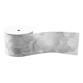 White Floral Hydrangea Craft Ribbon