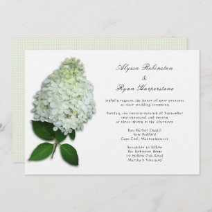 White Floral Hydrangea Wedding Invitations