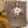 White Floral Neutral Fall Bouquet 90th Birthday  Invitation