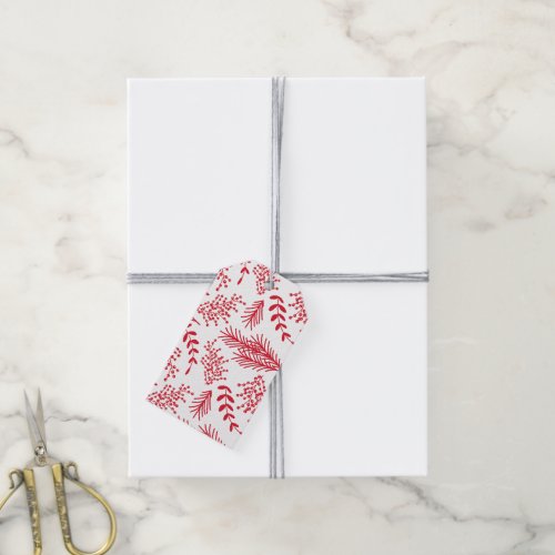 White Floral Oh What Fun Christmas Holiday Gift Tags