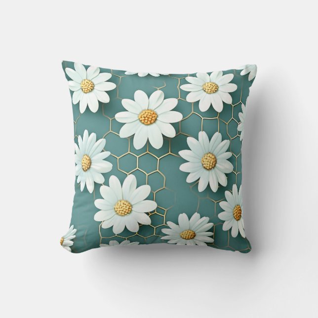 White floral pillow (Front)