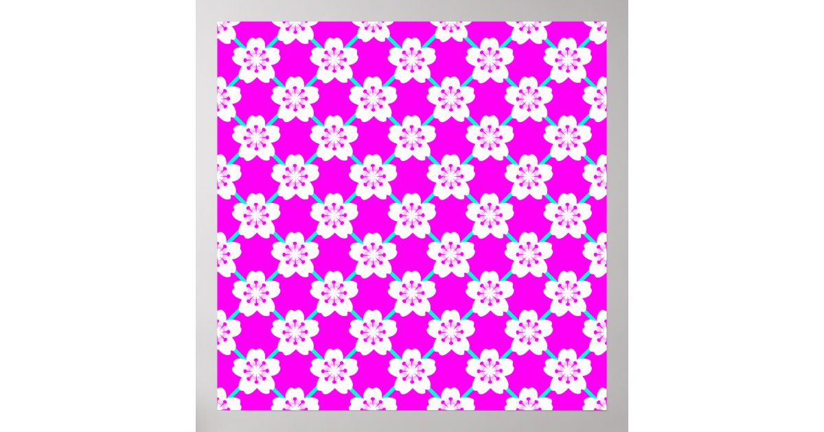 White Floral Poster Zazzle