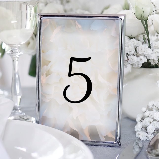 White Floral Table Numbers (Creator Uploaded)