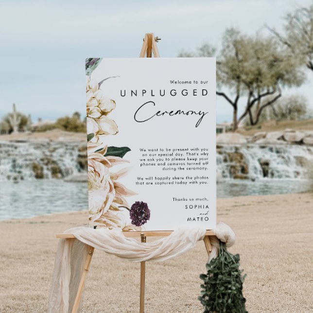 White Floral Unplugged Ceremony Foam Board (Creator Uploaded)