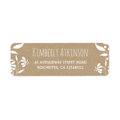 White Floral Vintage Elegant Wedding Label