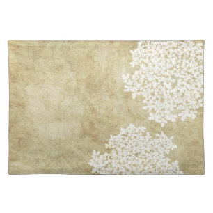 White Floral Vintage Placemat