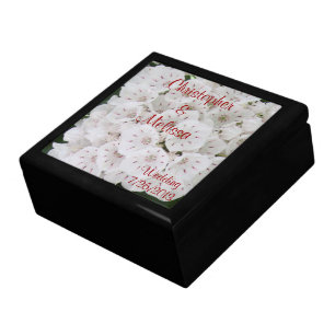 White Floral Wedding Day Keepsake Box CUSTOMIZE IT