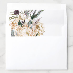 White Floral   Wedding Envelope Liner