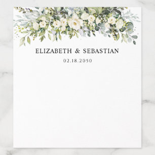 White Floral Wedding Envelope Liner