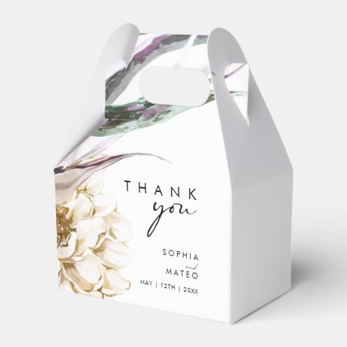 White Floral Wedding Favor Box