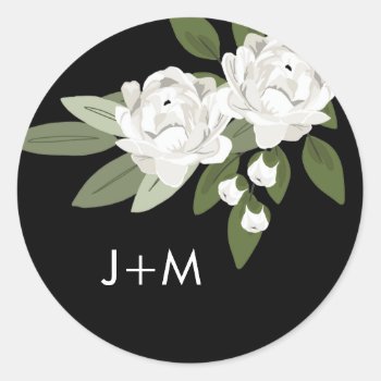 White Floral Wedding Sprigs Sticker by Whimzy_Designs at Zazzle