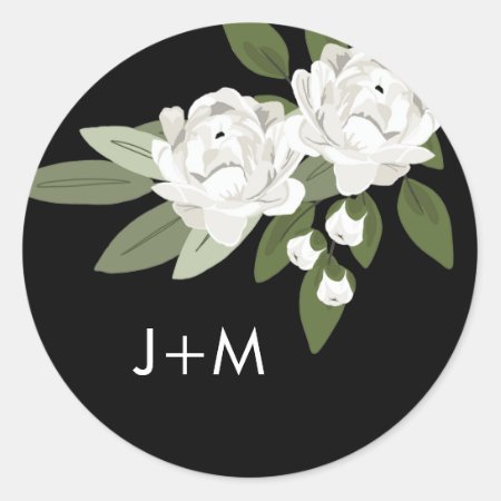 White Floral Wedding Sprigs Sticker