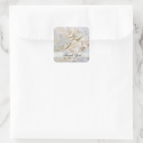 White Floral Wedding Thank You Favor Tags