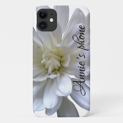 White floral white daisy white mum white flower iPhone 11 case