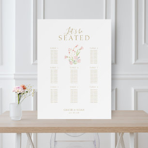 White   Floral Wildflower Bouquet 8 Table Wedding  Foam Board