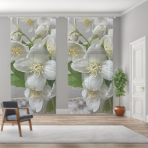 White Floral With Green