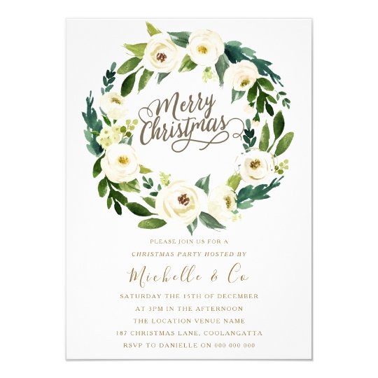 white floral wreath office