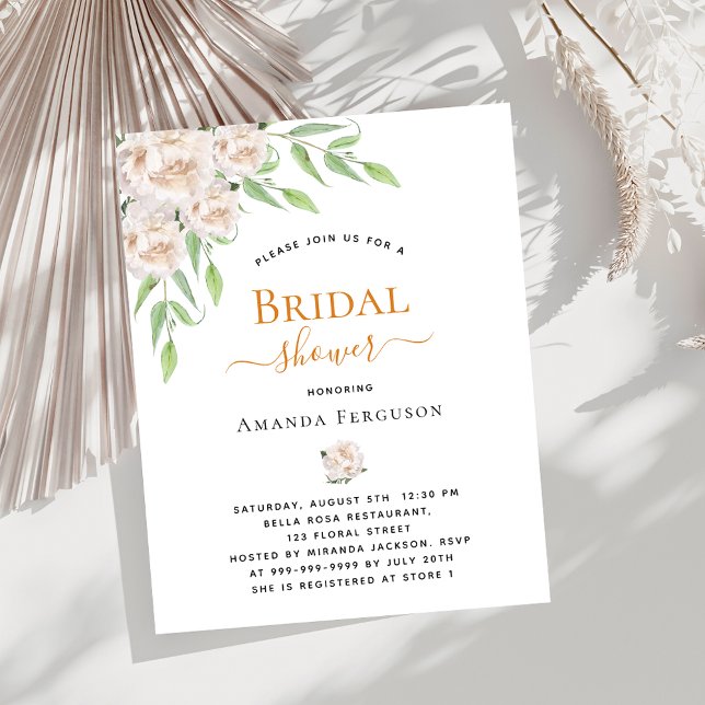 White florals greenery budget Bridal Shower (Creator Uploaded)