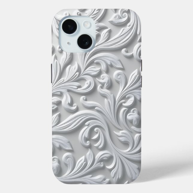White Flourish iPhone / iPad case (Back)
