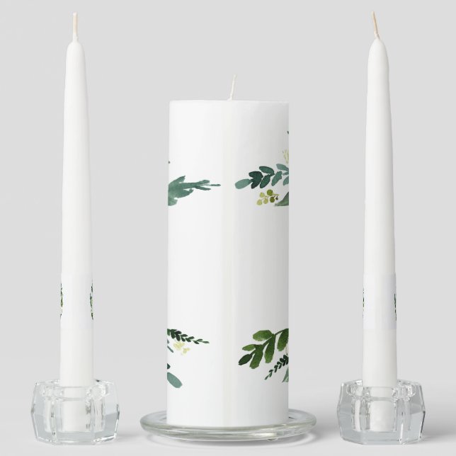 Abigail Elegant Christian Bride & Groom Initials Unity Candle Set