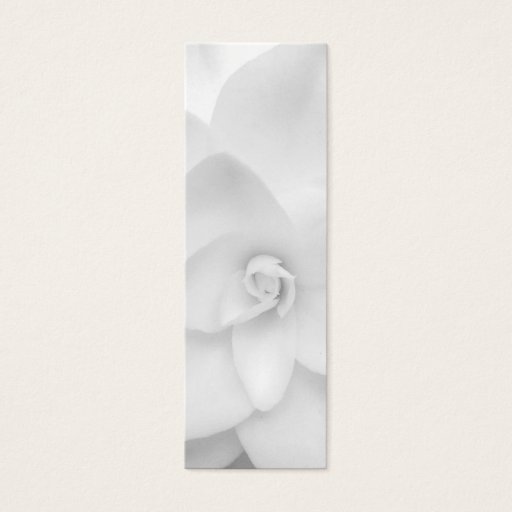 Customizable White Flower Bookmark Business Cards