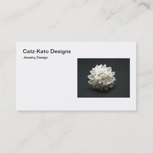 Customizable White Flower Business Card