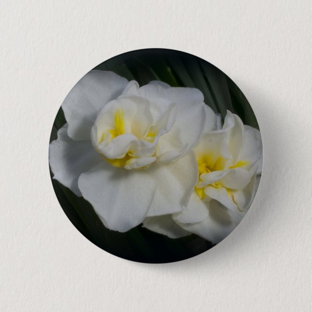 White Flower Button (Front)