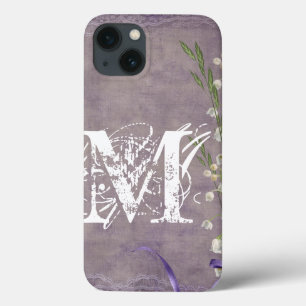 White Flower Country Lace Monogram IPAD Case