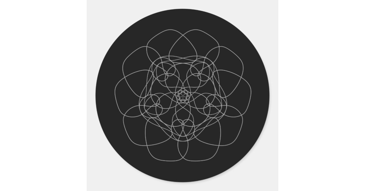 White flower Decal Classic Round Sticker Zazzle