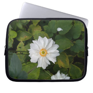 White Flower Electronics Bag