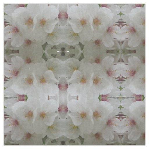 White Flower Fabric