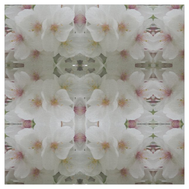White Flower Fabric (Swatch)