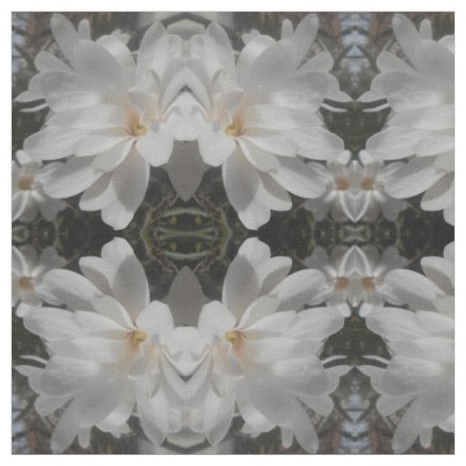 White Flower Fabric