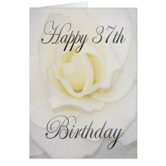 White Flower Happy 37th Birthday (Front)