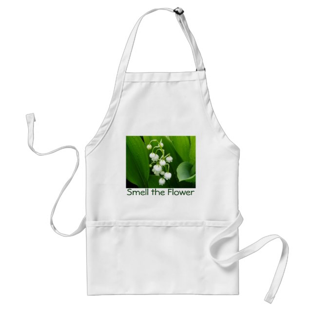 White Flower Lily-of-the-Valley Apron (Front)