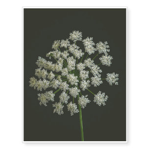 White flower macro temporary tattoos